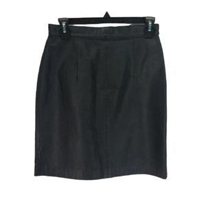 Cosa Nova Woman's Black Vintage Genuine‎ Leather Skirt Size 9